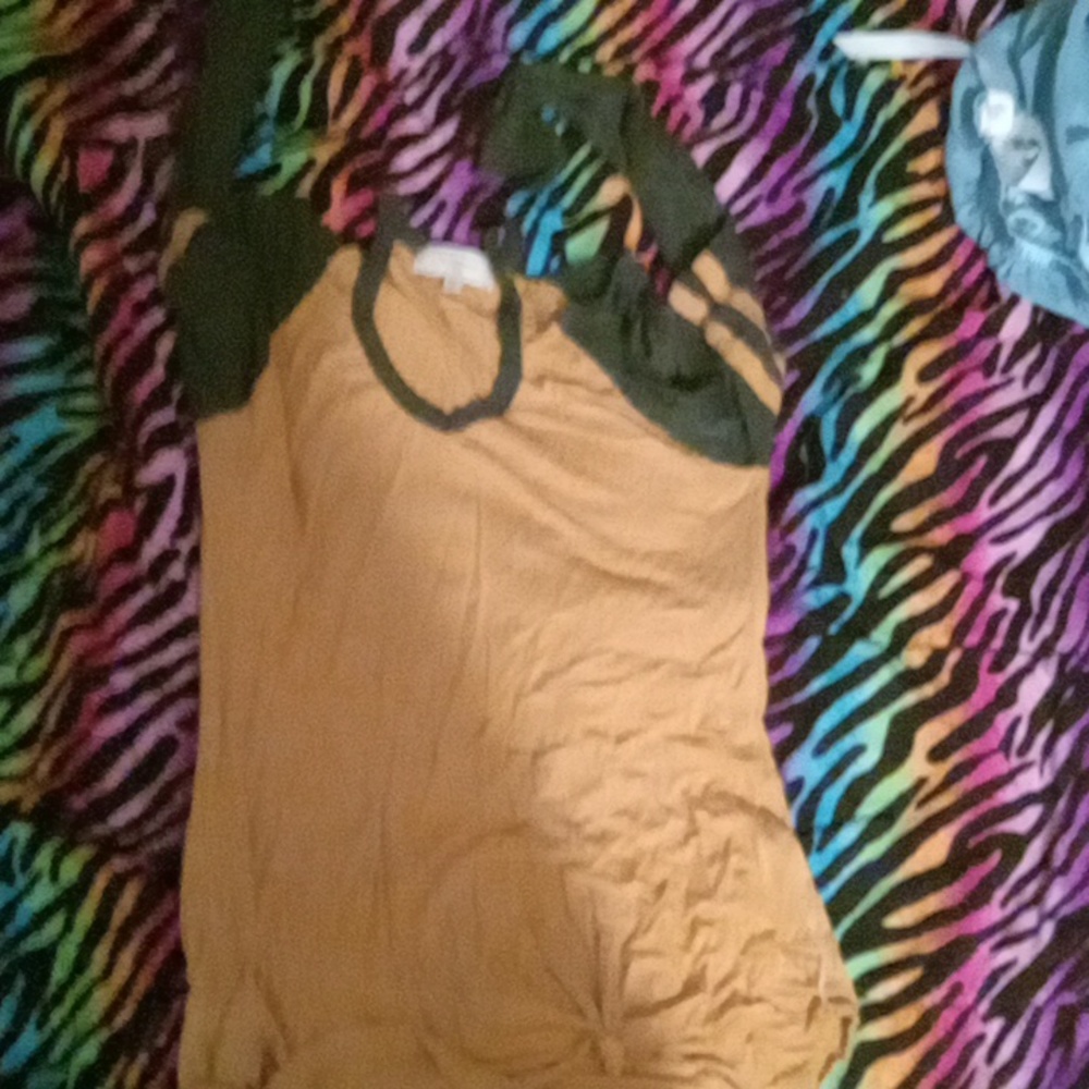 Orange and black shirt